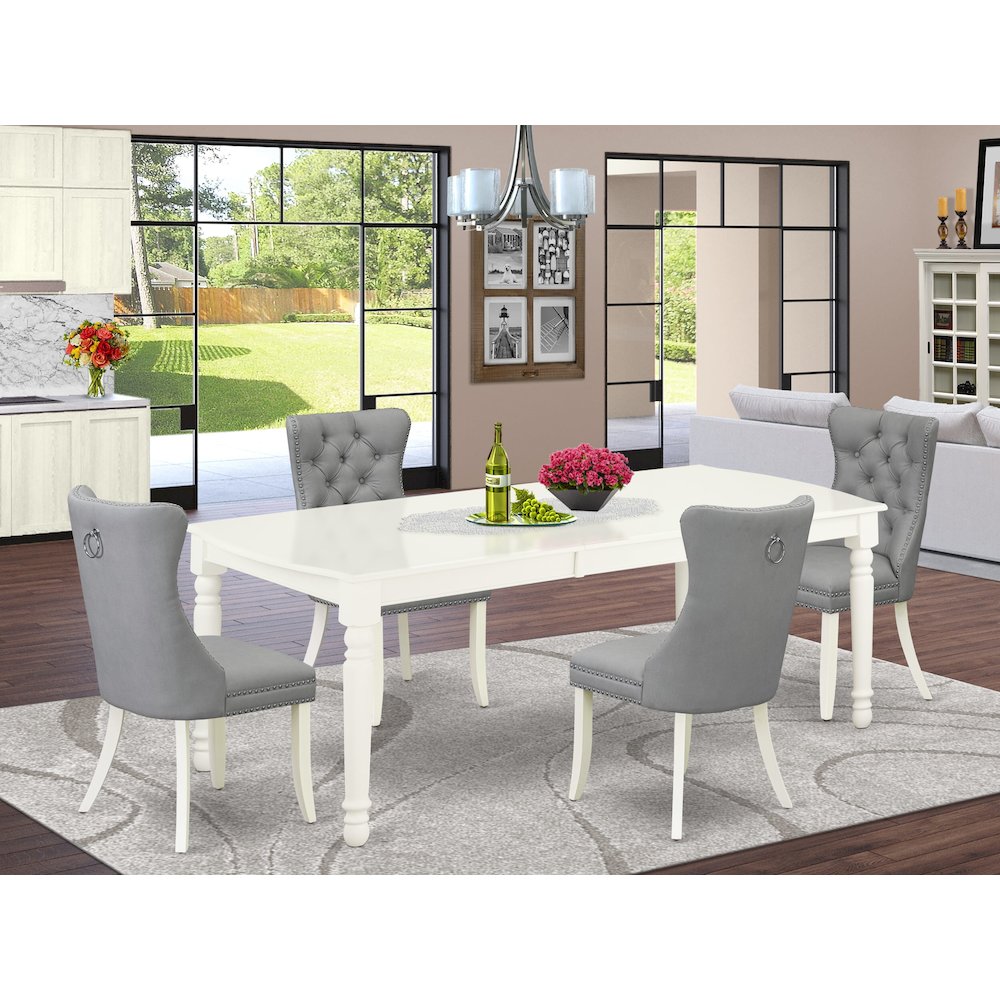5 Piece Dining Room Table Set Contains a Rectangle Kitchen Table. Picture 2