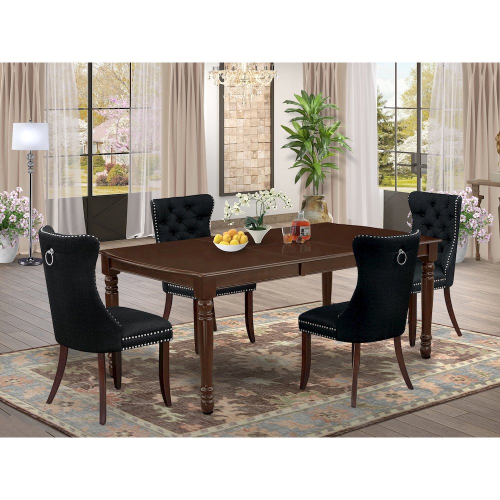 5 Piece Dining Table Set Consists of a Rectangle Wooden Table. Picture 2