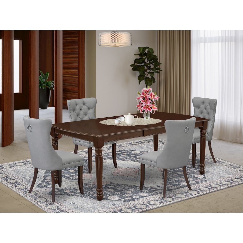 5 Piece Dining Room Set Consists of a Rectangle Wooden Table. Picture 2