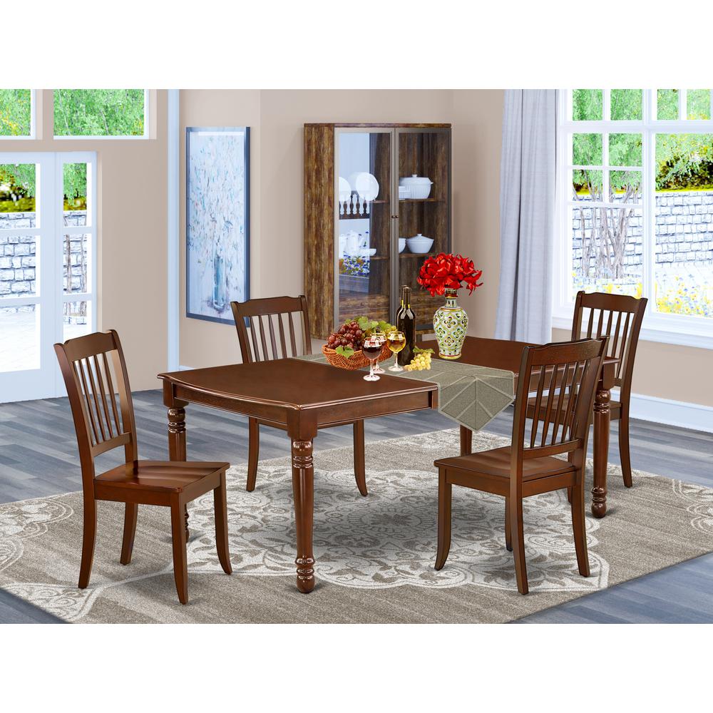 Dining Room Set Mahogany, DODA5-MAH-W. Picture 2