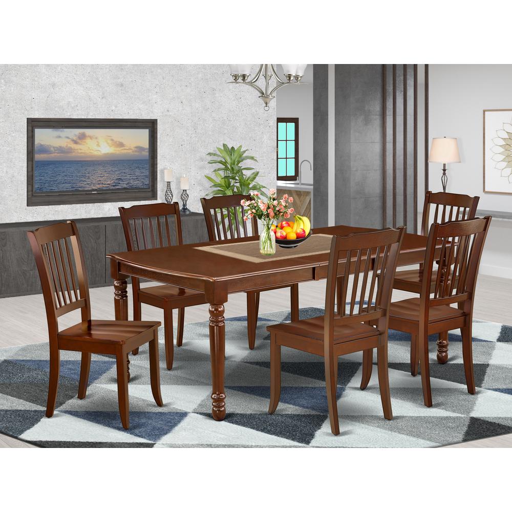Dining Room Set Mahogany, DODA7-MAH-W. Picture 2