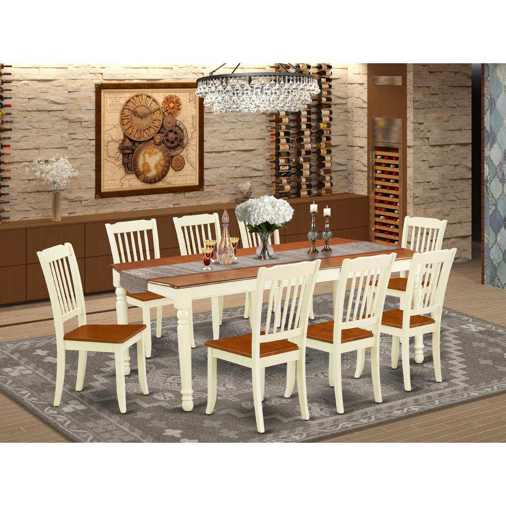 Dining Room Set Buttermilk & Cherry, DODA9-BMK-W. Picture 2
