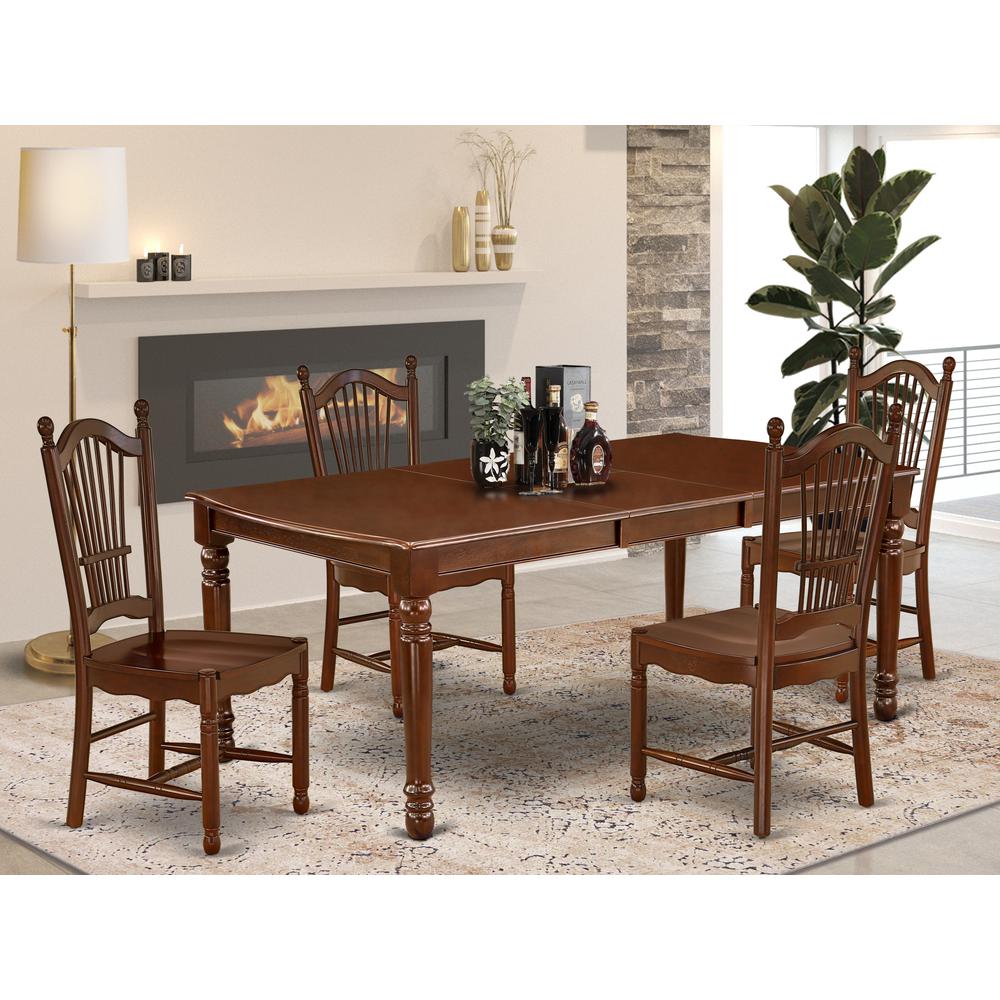 Dining Room Set Mahogany, DODO5-MAH-W. Picture 4