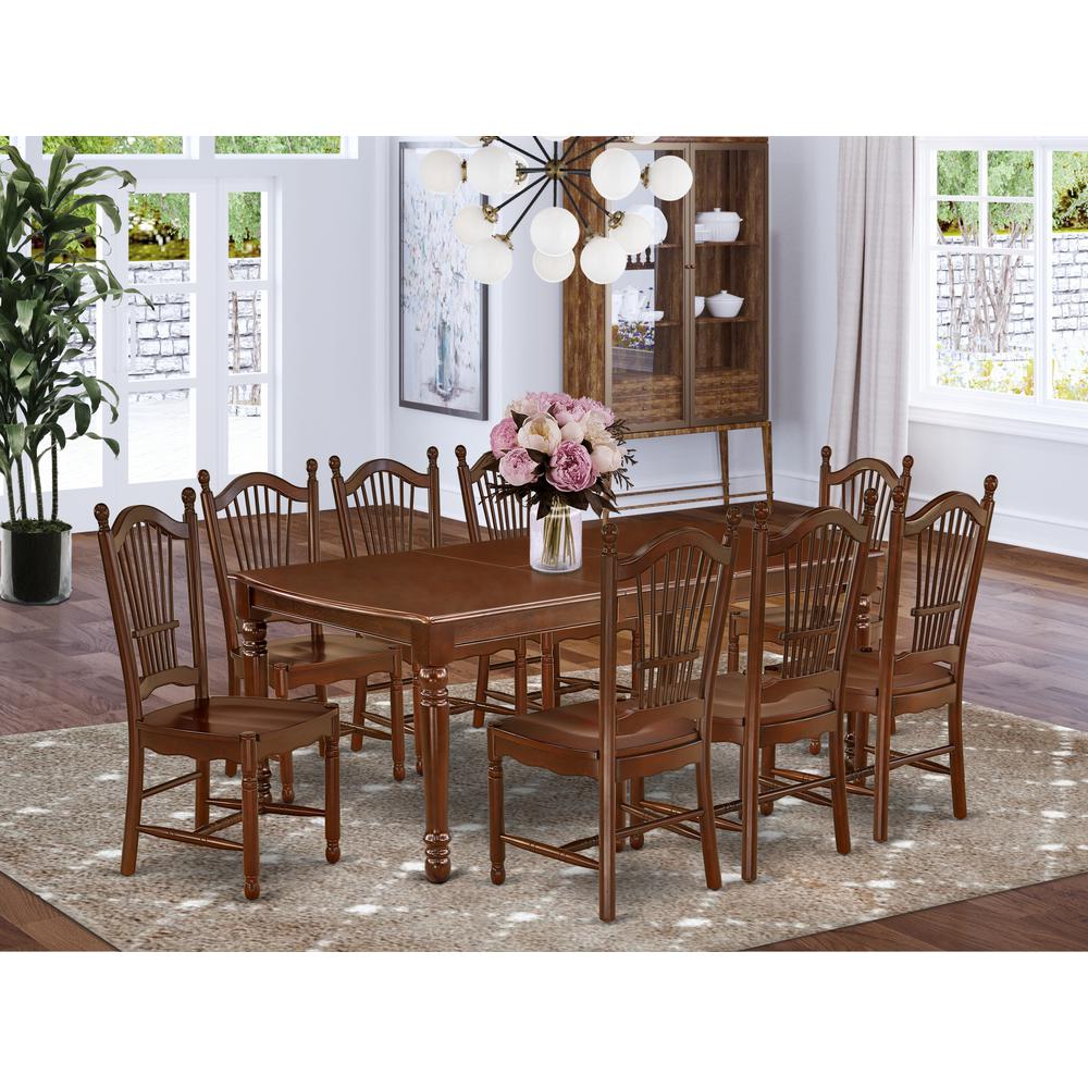 Dining Room Set Mahogany, DODO9-MAH-W. Picture 2