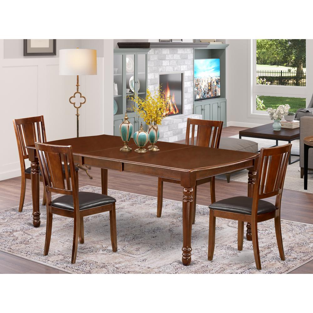Dining Room Set Mahogany, DODU5-MAH-LC. Picture 2