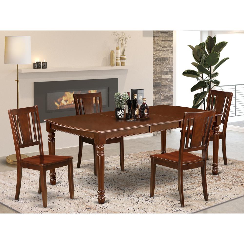 Dining Room Set Mahogany, DODU5-MAH-W. Picture 2