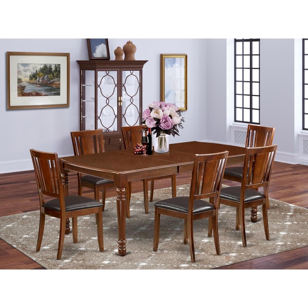 Dining Room Set Mahogany, DODU7-MAH-LC. Picture 2