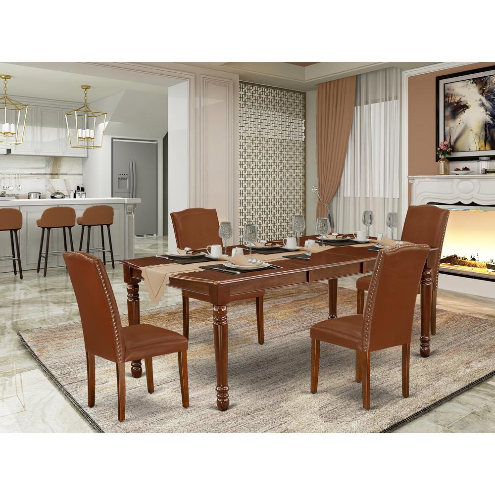 Dining Room Set Mahogany, DOEN5-MAH-66. Picture 2