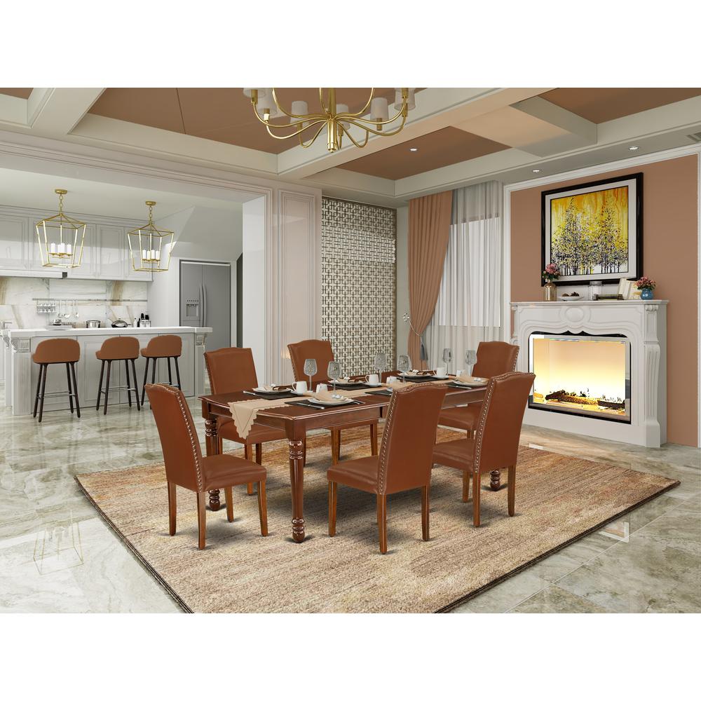 Dining Room Set Mahogany, DOEN7-MAH-66. Picture 2