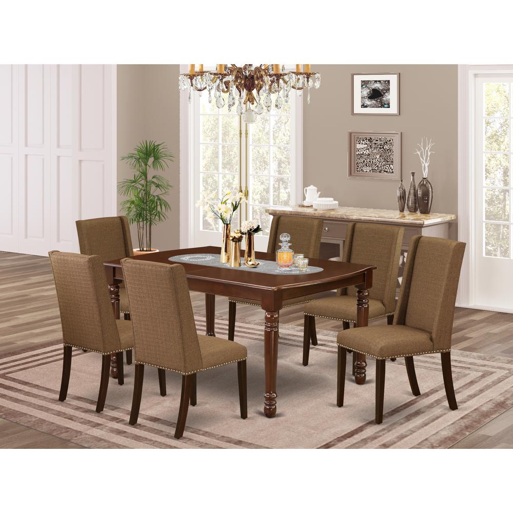 Dining Room Set Mahogany, DOFL7-MAH-18. Picture 2