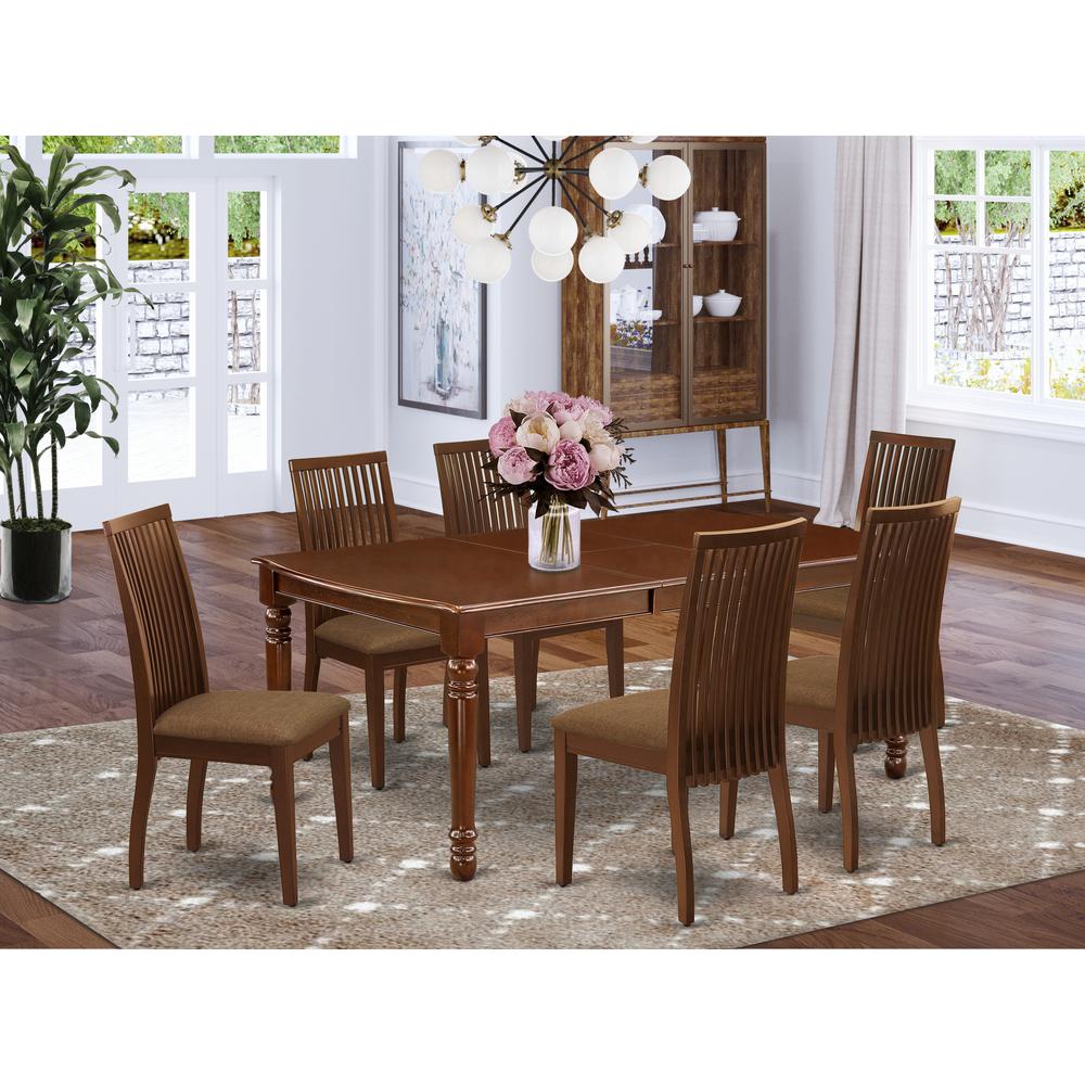 Dining Room Set Mahogany, DOIP7-MAH-C. Picture 2