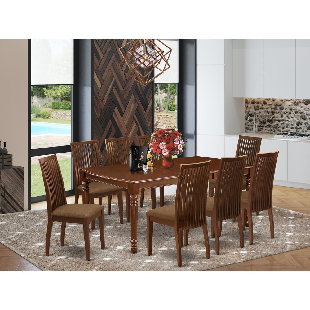 Dining Room Set Mahogany, DOIP9-MAH-C. Picture 2