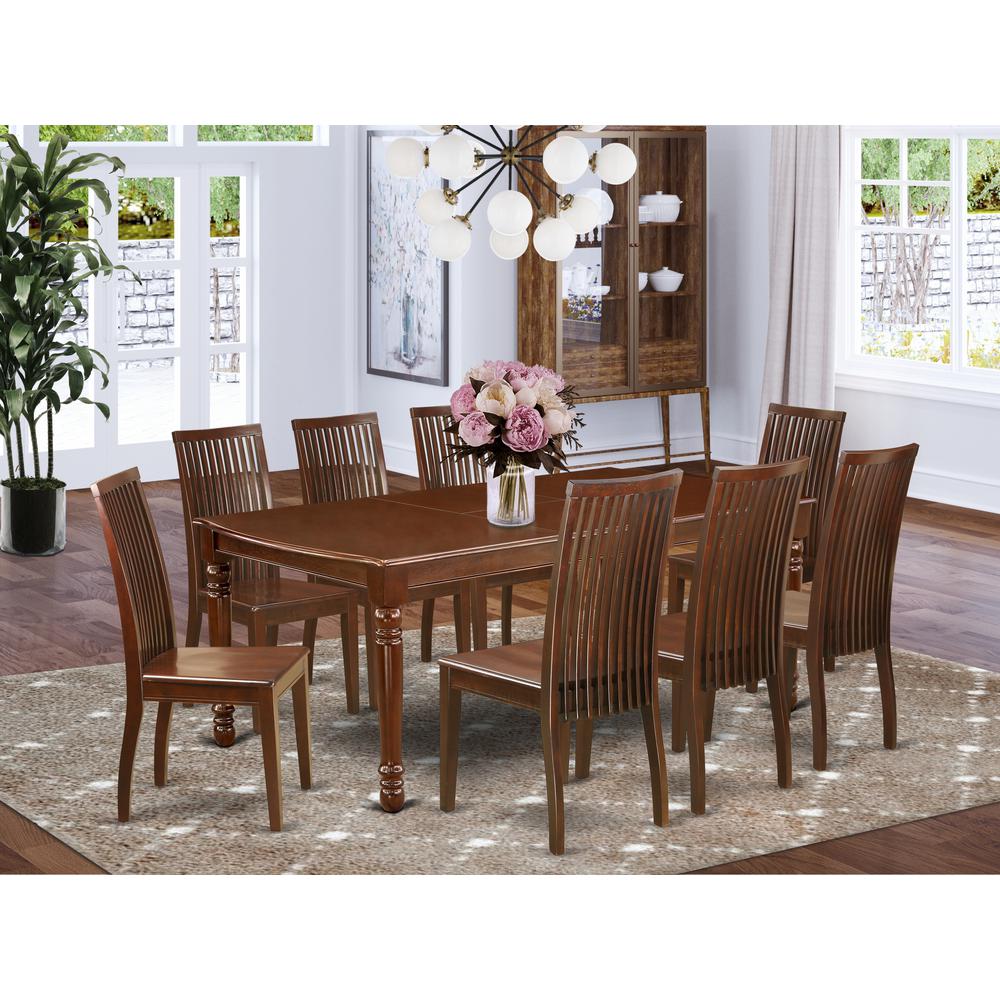 Dining Room Set Mahogany, DOIP9-MAH-W. Picture 2