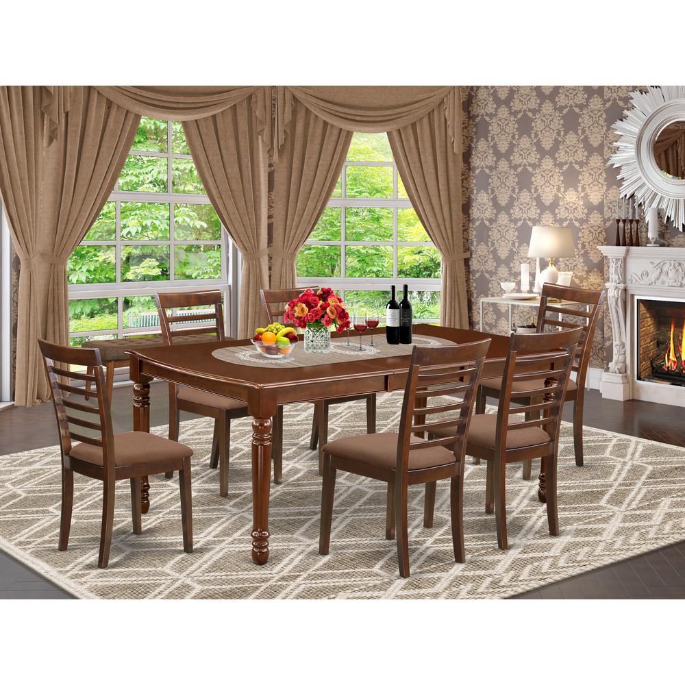 Dining Room Set Mahogany, DOML7-MAH-C. Picture 2
