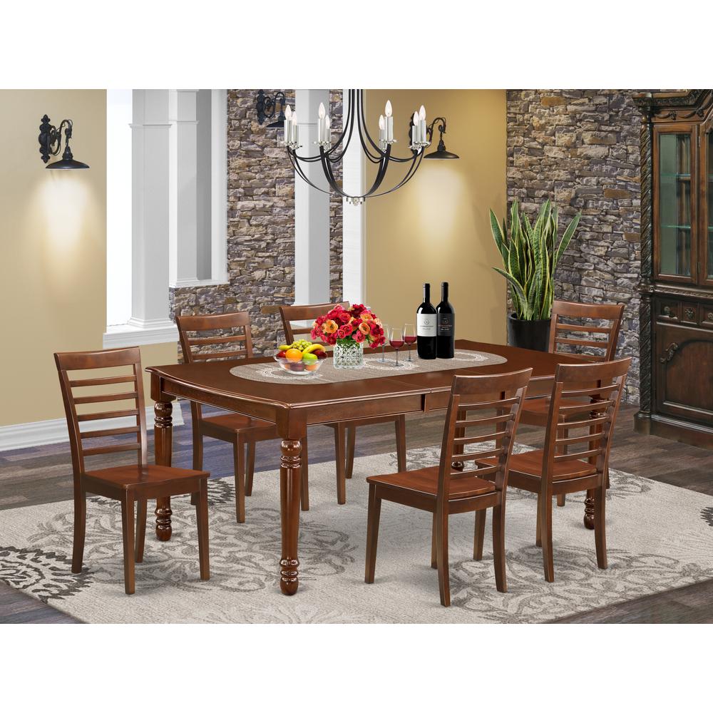 Dining Room Set Mahogany, DOML7-MAH-W. Picture 2