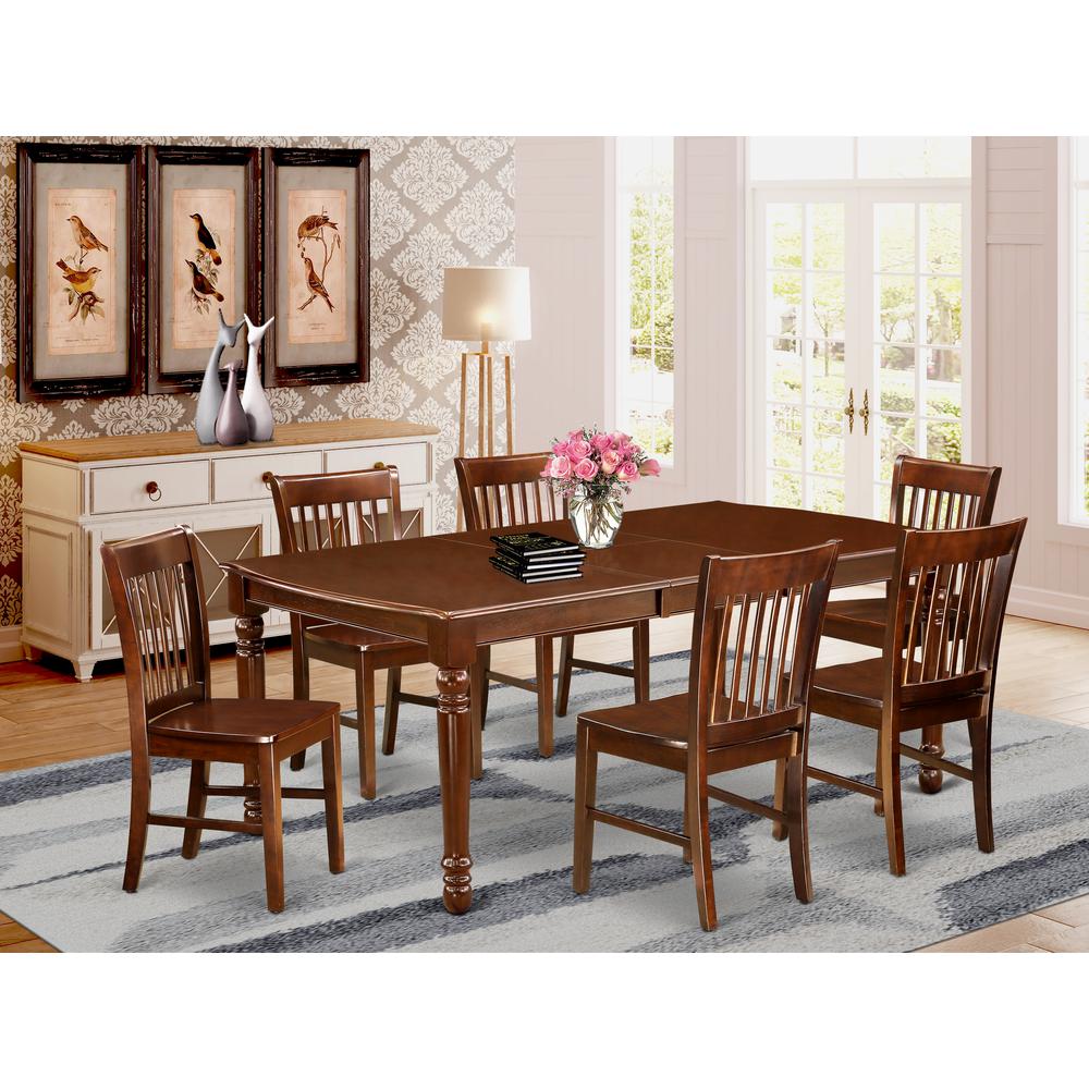 Dining Room Set Mahogany, DONO7-MAH-W. Picture 2