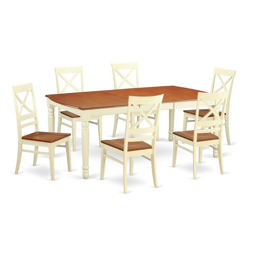 7  PC  Table  set  -Kitchen  dinette  Table  and  6  Dining  Chairs. Picture 1