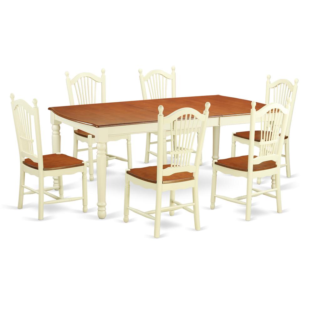 7  Pc  dinette  Table  set  for  6-dinette  Table  and  6  Kitchen  Chairs. Picture 1