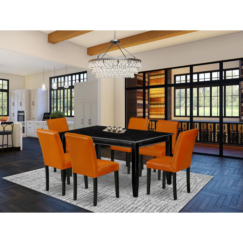 Dining Room Set Black, DUAB7-BLK-61. Picture 2
