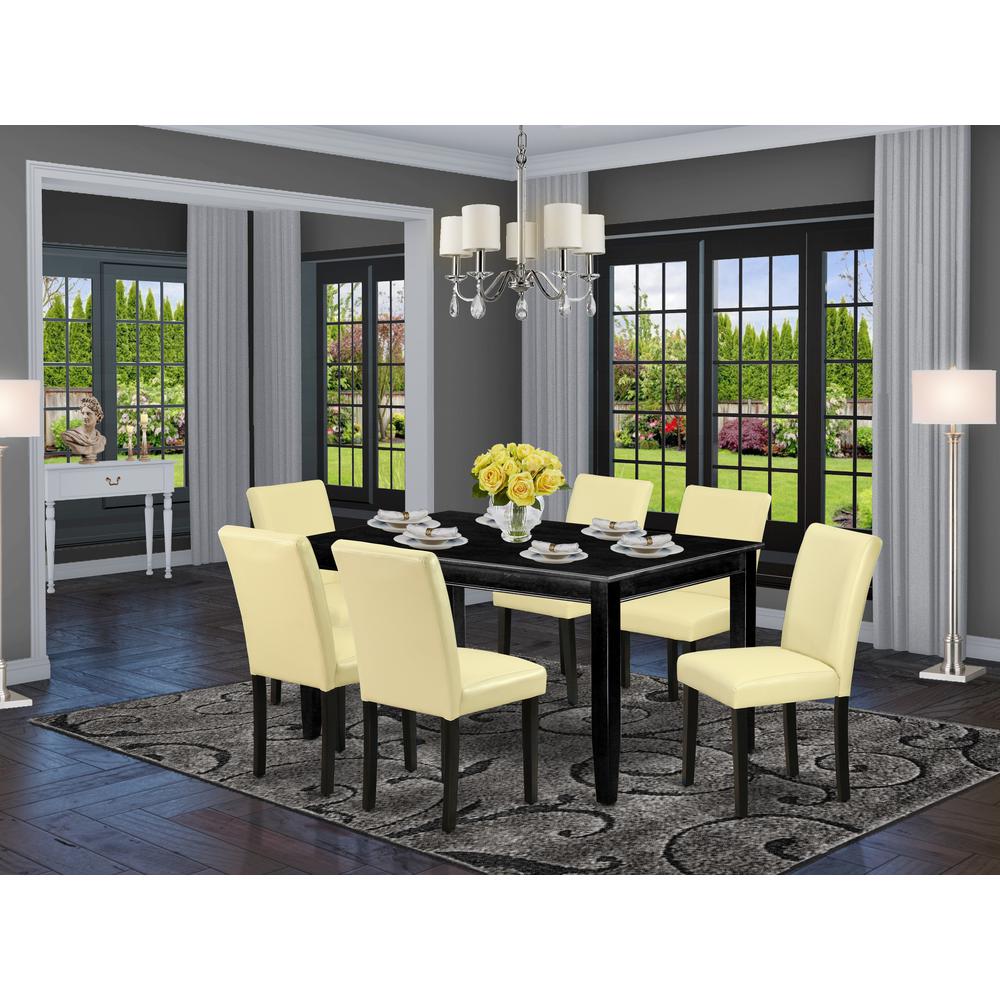 Dining Room Set Black, DUAB7-BLK-73. Picture 2