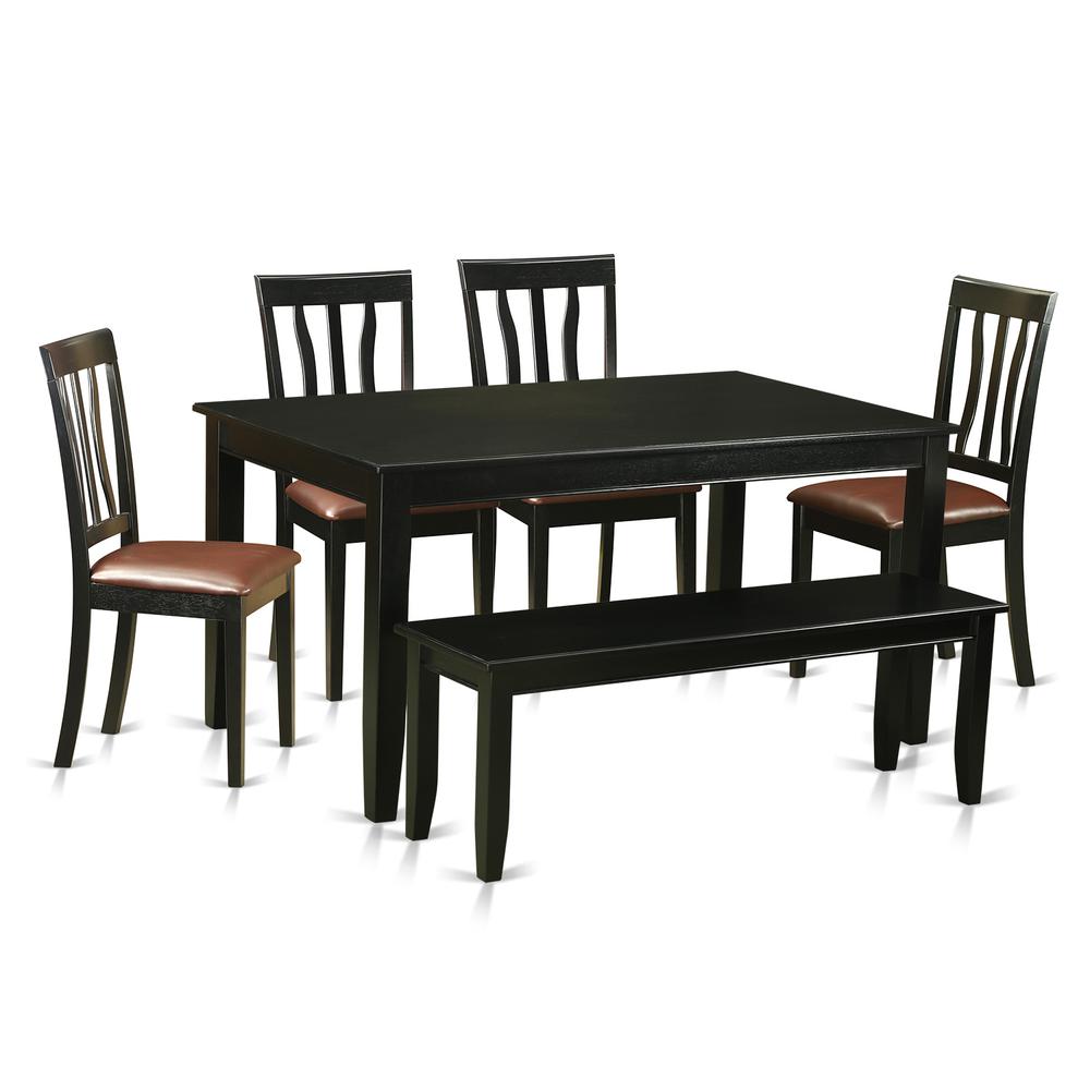 6  PC  Table  set  -  Dinette  Table  and  4  Dining  Chairs  plus  Bench. Picture 1