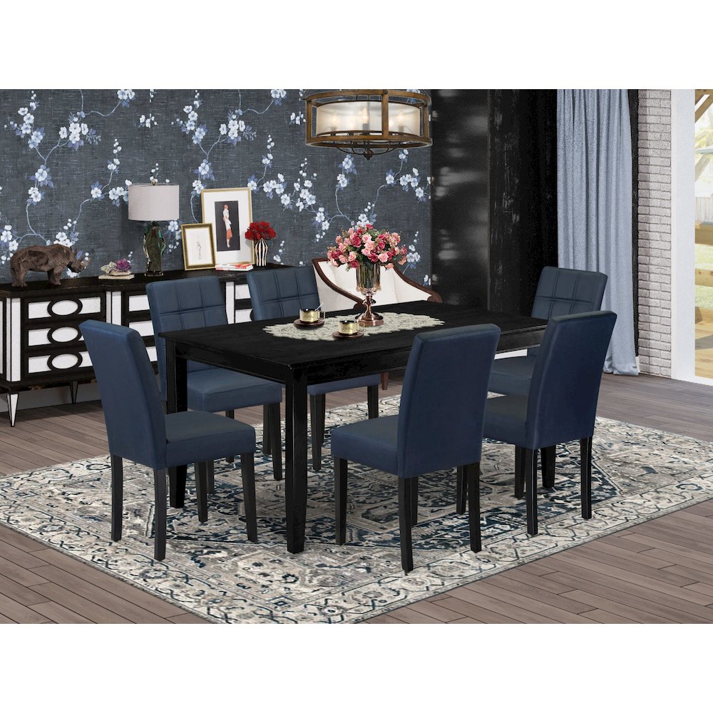 7 Piece Dinner Table Set contain A Kitchen Table. Picture 2