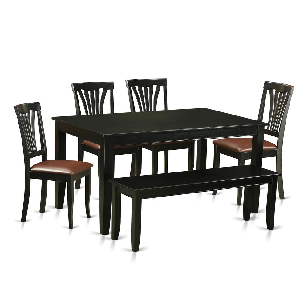 6  Pc  Kitchen  nook  Dining  set  -  Kitchen  dinette  Table  and  4  Dining  Chairs  plus  Bench. Picture 1