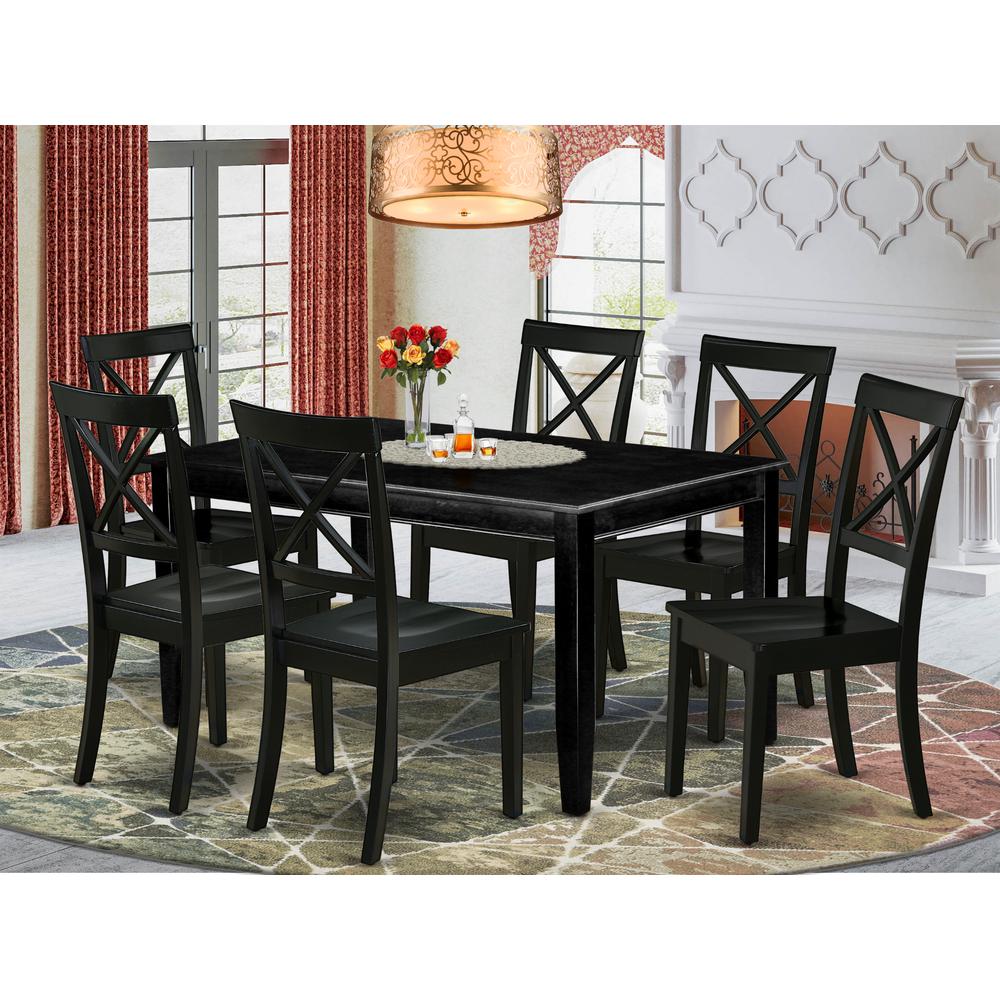 Dining Room Set Black, DUBO7-BLK-W. Picture 2