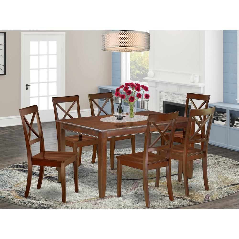 Dining Room Set Mahogany, DUBO7-MAH-W. Picture 2