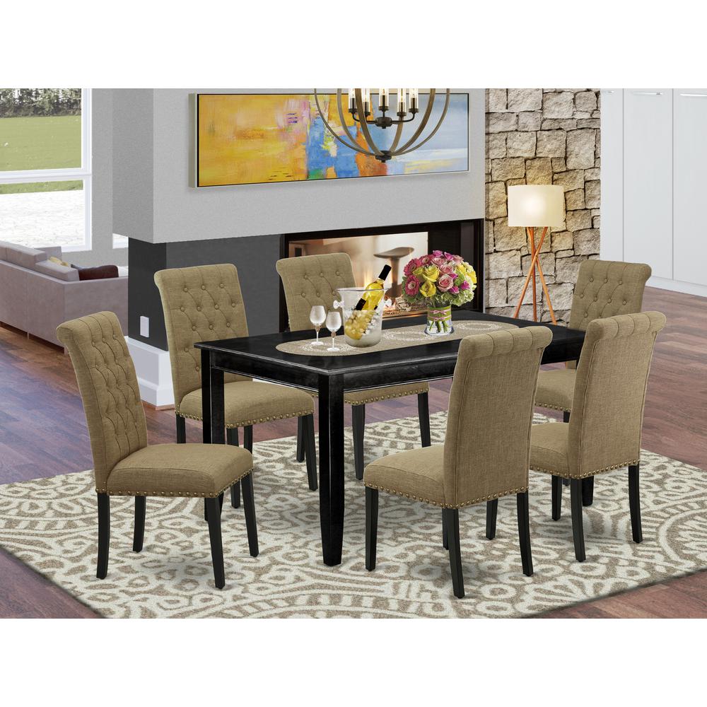 Dining Room Set Black, DUBR7-BLK-17. Picture 2