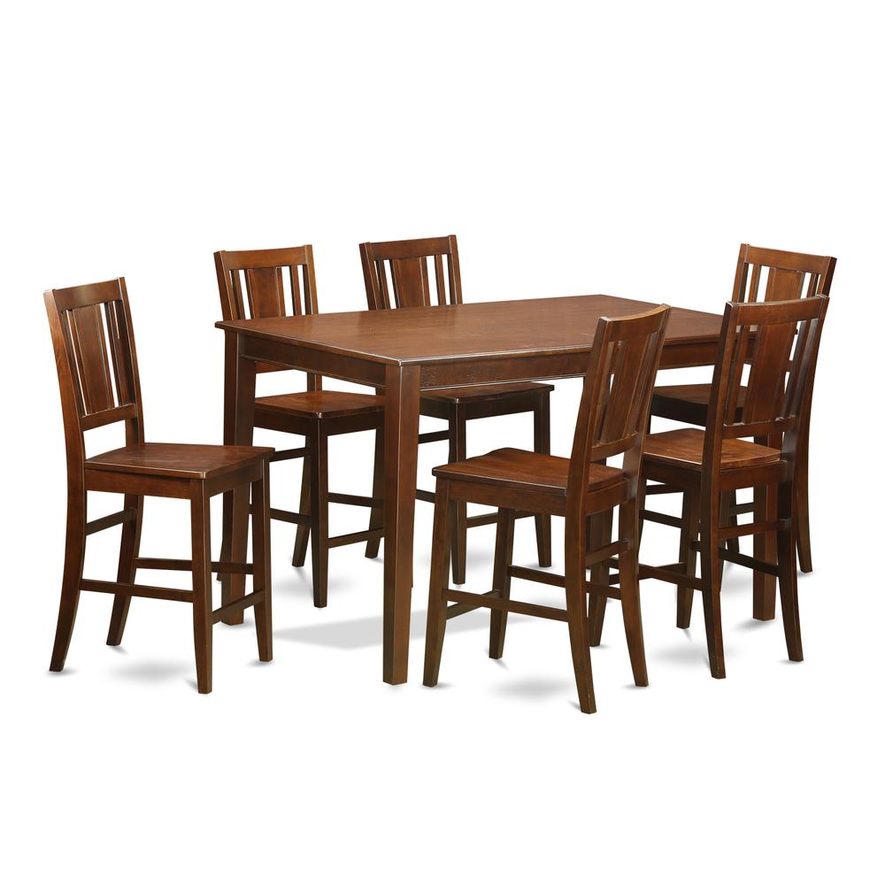7  Pc  pub  Table  set-  counter  height  Table  and  6  counter  height  chair. Picture 1