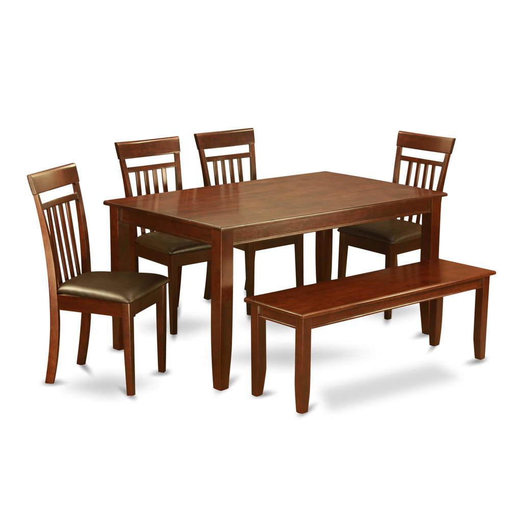 6  PC  Kitchen  Table  set  with  bench-Kitchen  Table  and  4  dinette  chair  and  Bench. Picture 1