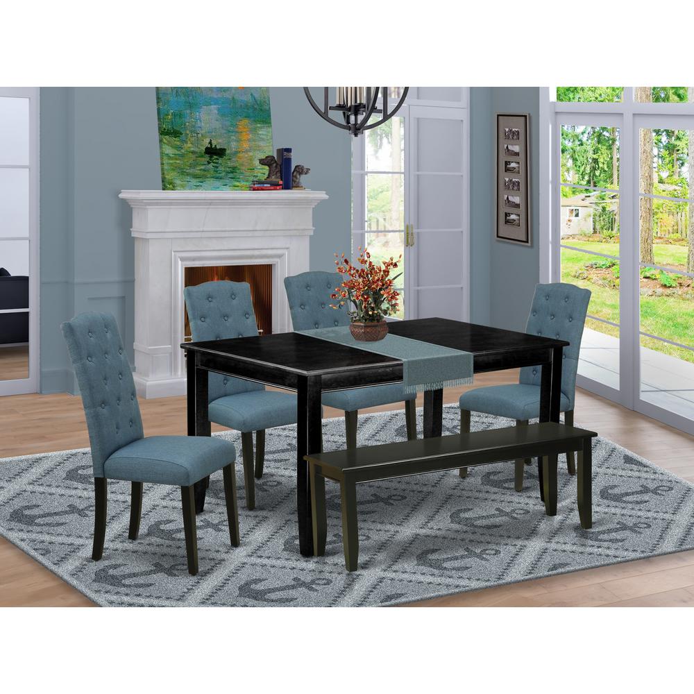 Dining Room Set Black, DUCE6-BLK-21. Picture 2