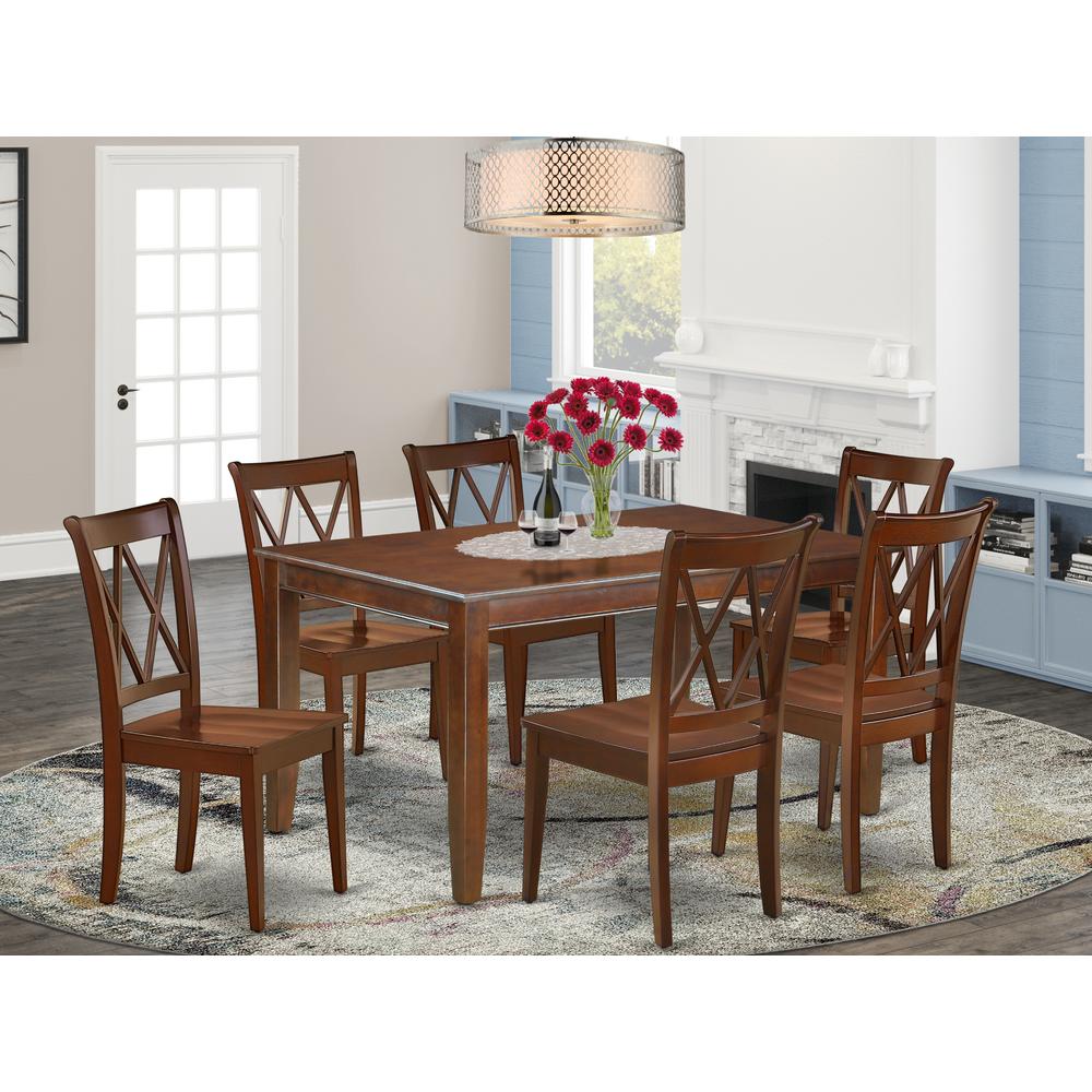 Dining Room Set Mahogany, DUCL7-MAH-W. Picture 2