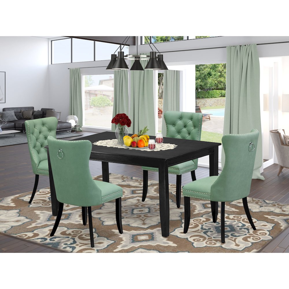 5 Piece Kitchen Table & Chairs Set Contains a Rectangle Dining Table. Picture 2
