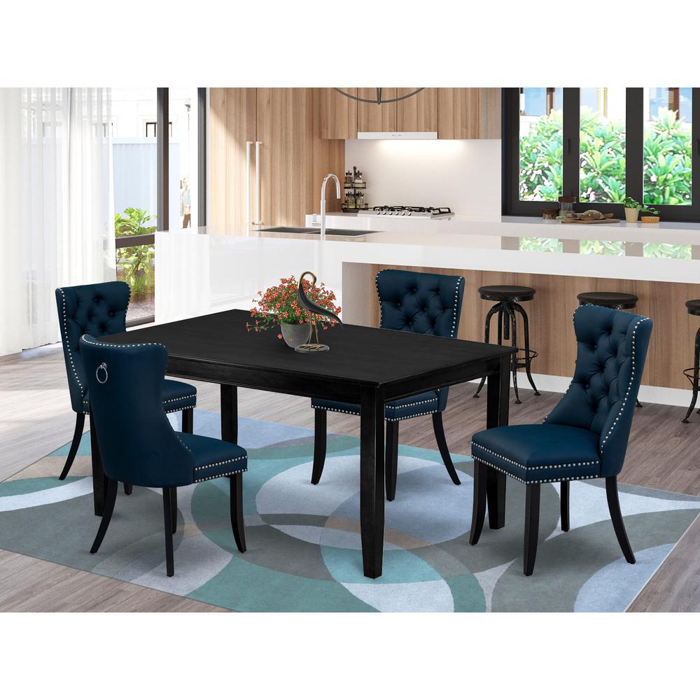5 Piece Kitchen Table Set Contains a Rectangle Dining Table. Picture 7