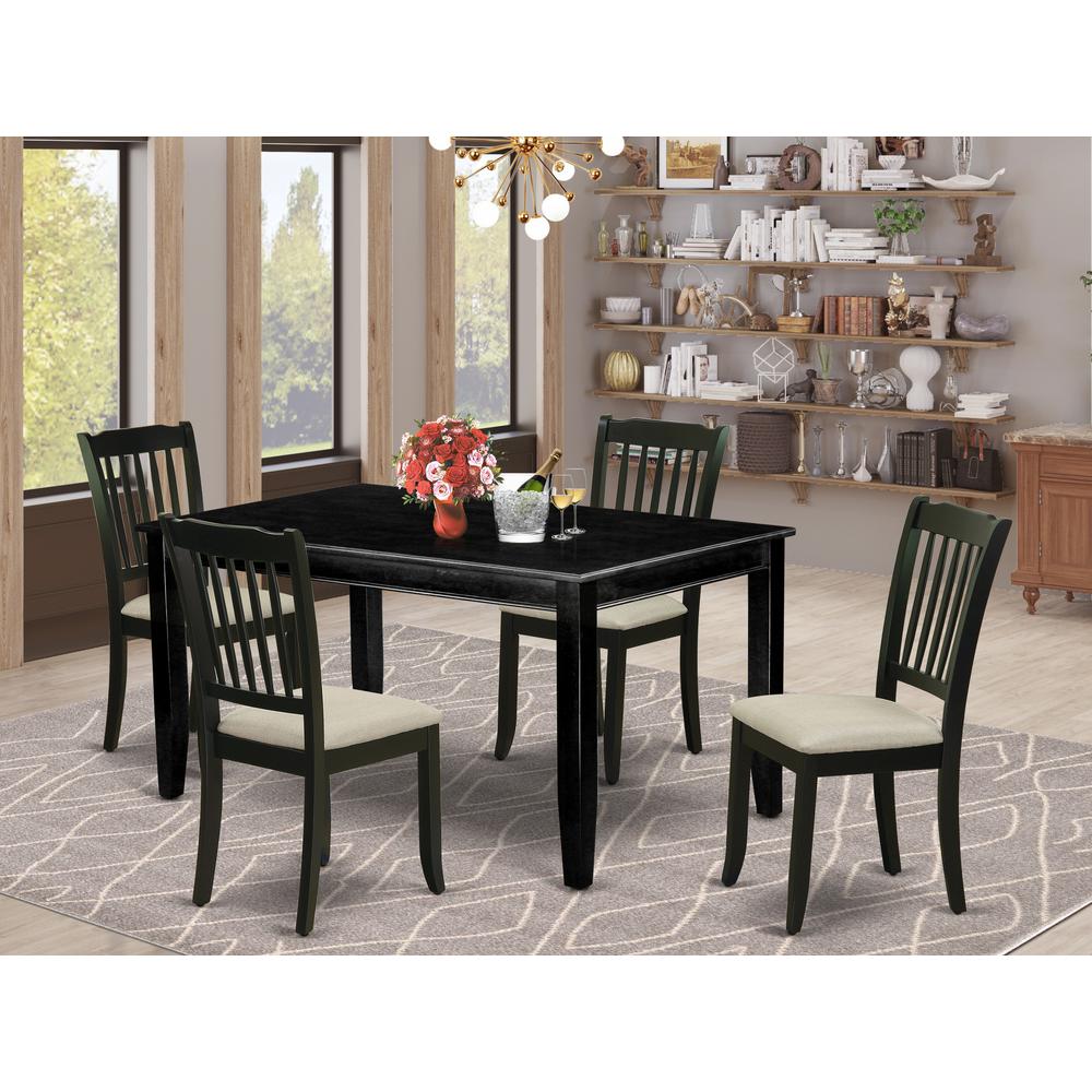 Dining Room Set Black, DUDA5-BLK-C. Picture 2