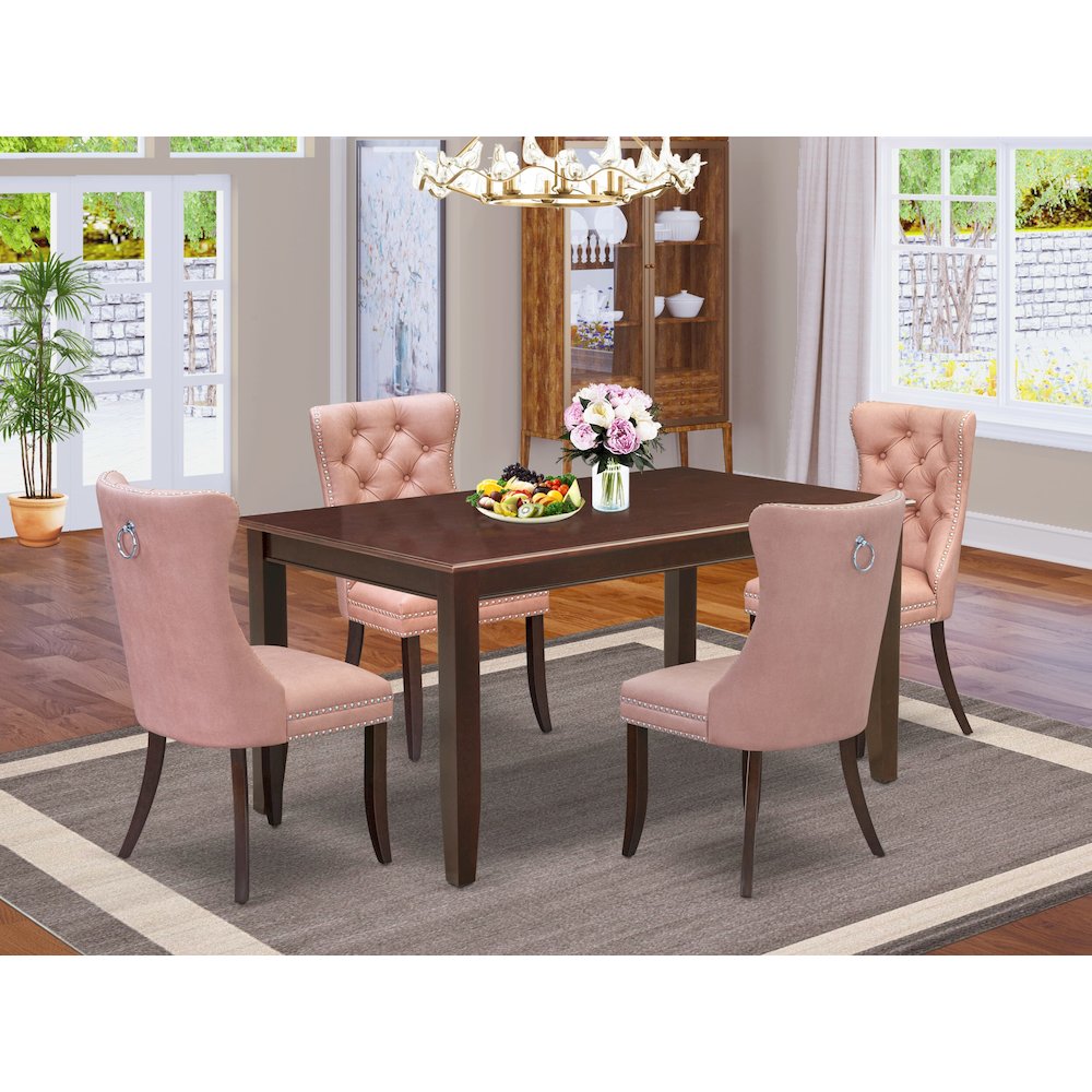5 Piece Kitchen Table Set Contains a Rectangle Dining Table. Picture 2