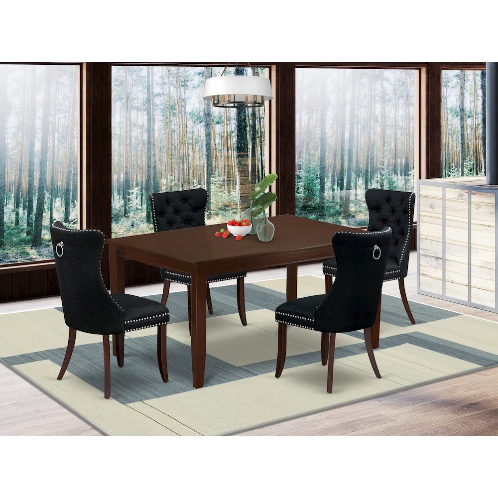 5 Piece Kitchen Table & Chairs Set Consists of a Rectangle Dining Table. Picture 2