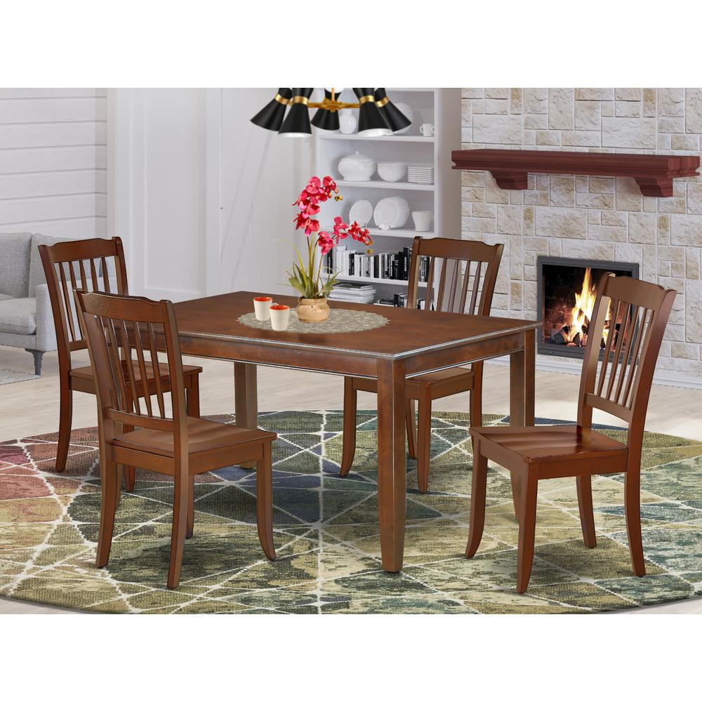 Dining Room Set Mahogany, DUDA5-MAH-W. Picture 2
