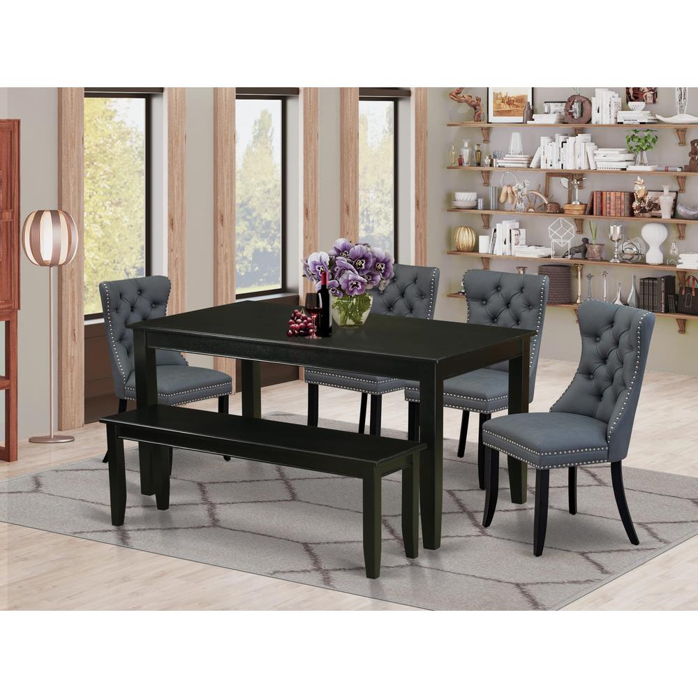 6 Piece Kitchen Table Set Consists of a Rectangle Dining Table. Picture 7
