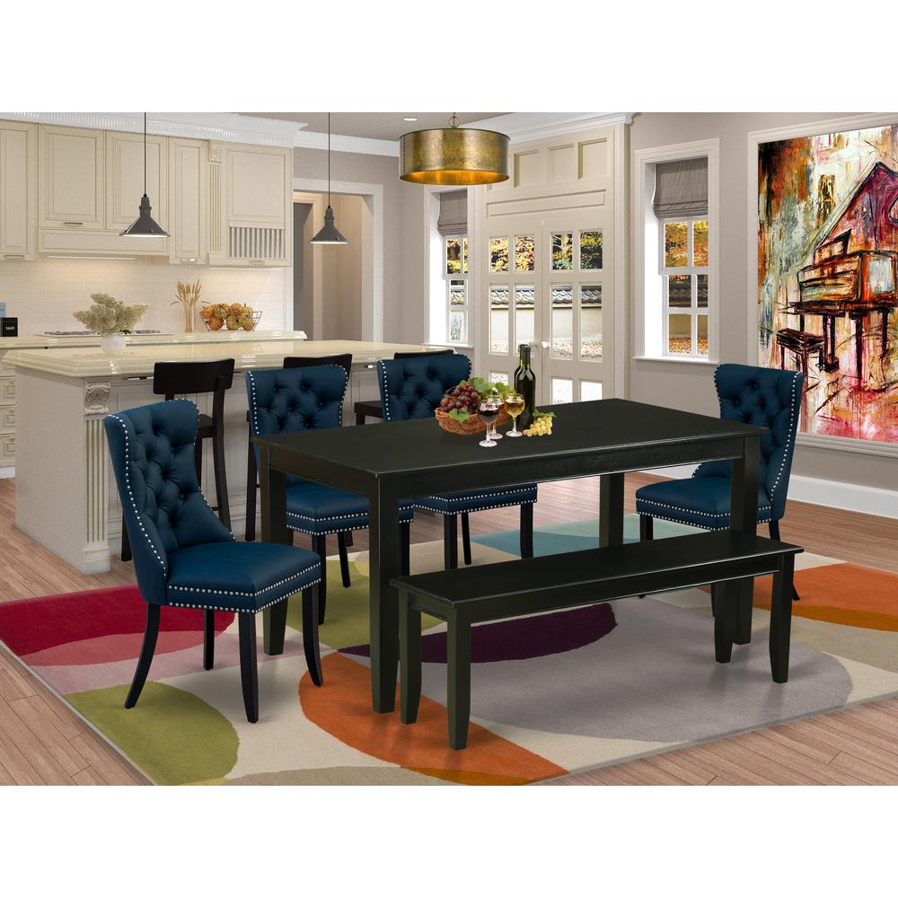 6 Piece Dining Table Set Consists of a Rectangle Kitchen Table. Picture 7