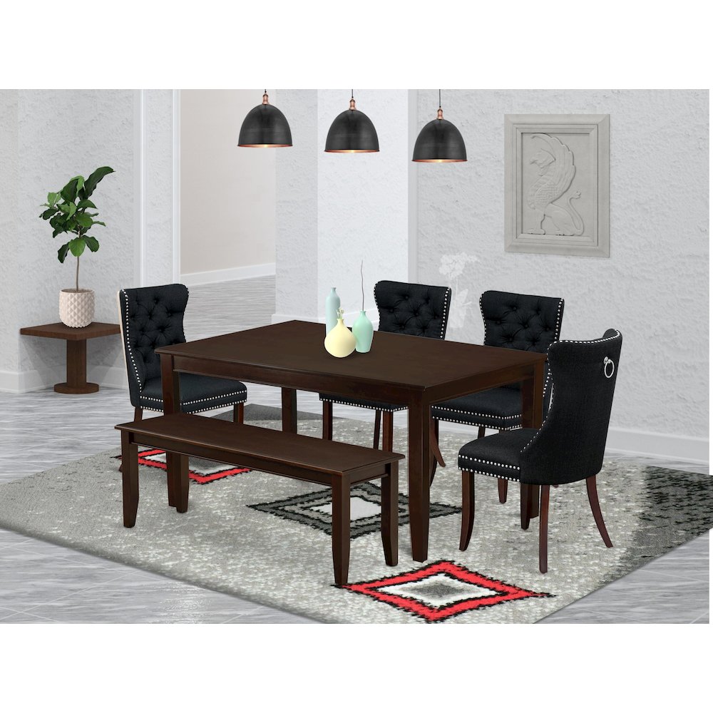 6 Piece Dining Room Table Set Consists of a Rectangle Kitchen Table. Picture 2