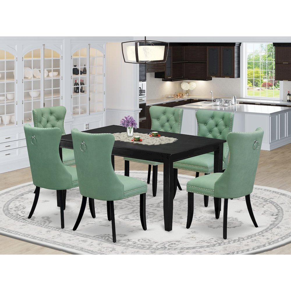 7 Piece Modern Dining Table Set. Picture 2