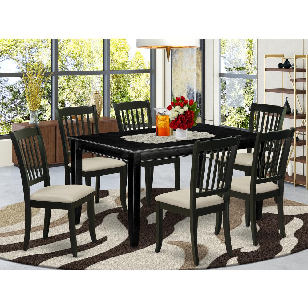 Dining Room Set Black, DUDA7-BLK-C. Picture 2