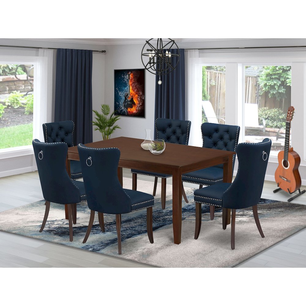 7 Piece Dining Table Set Consists of a Rectangle Kitchen Table. Picture 2