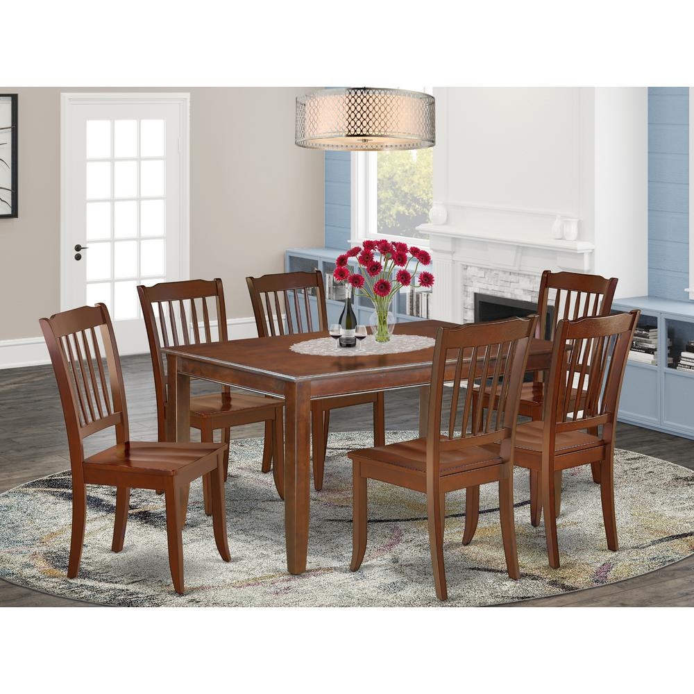 Dining Room Set Mahogany, DUDA7-MAH-W. Picture 2