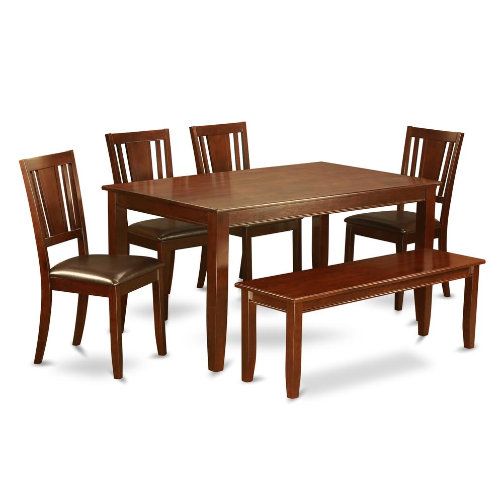 6  Pc  Kitchen  Table  with  bench-Table  and  4  Chairs  for  Dining  room  and  Bench. Picture 1