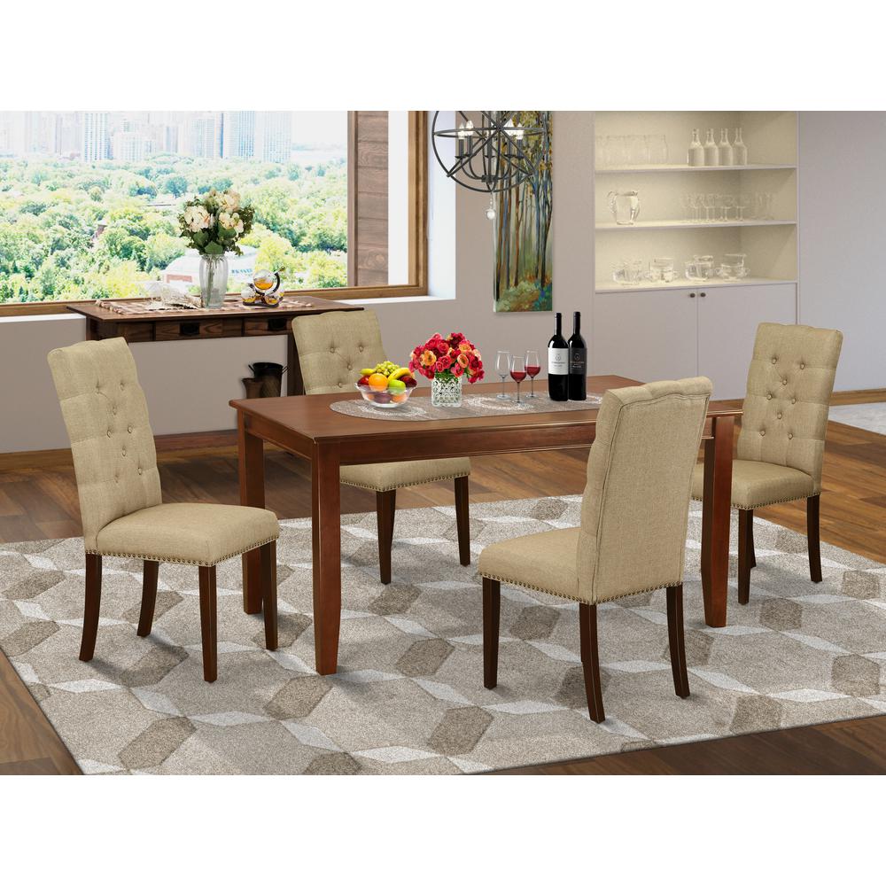 Dining Room Set Mahogany, DUEL5-MAH-16. Picture 2
