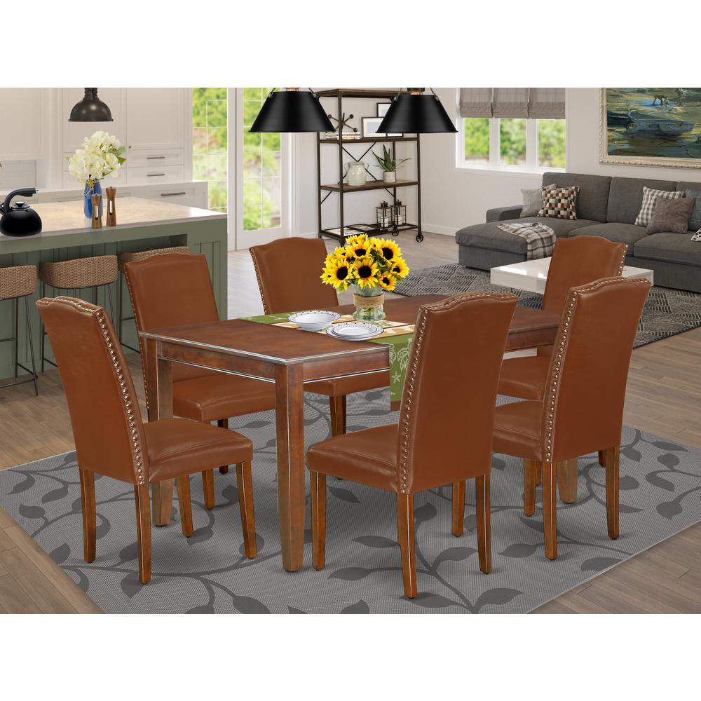Dining Room Set Mahogany, DUEN7-MAH-66. Picture 2